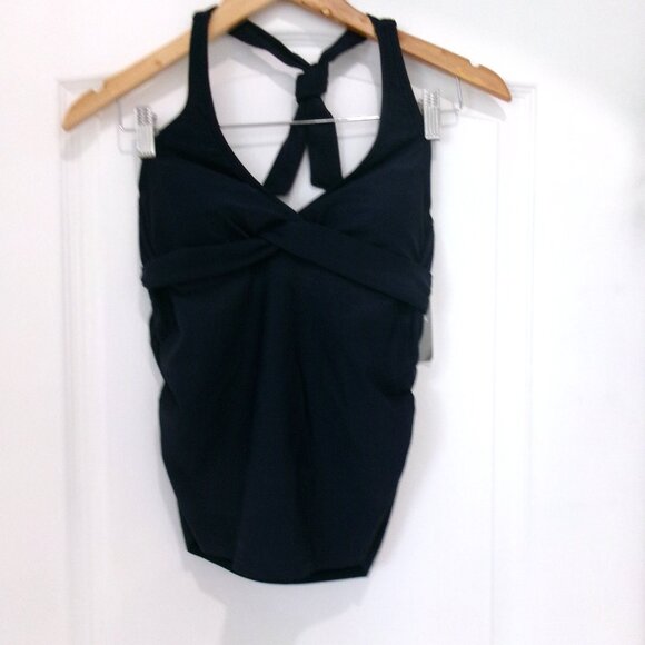 New With Tag, Athleta TARA Halter Tankini Top Swim Top 34 B / C  Navy Blue - Picture 2 of 10